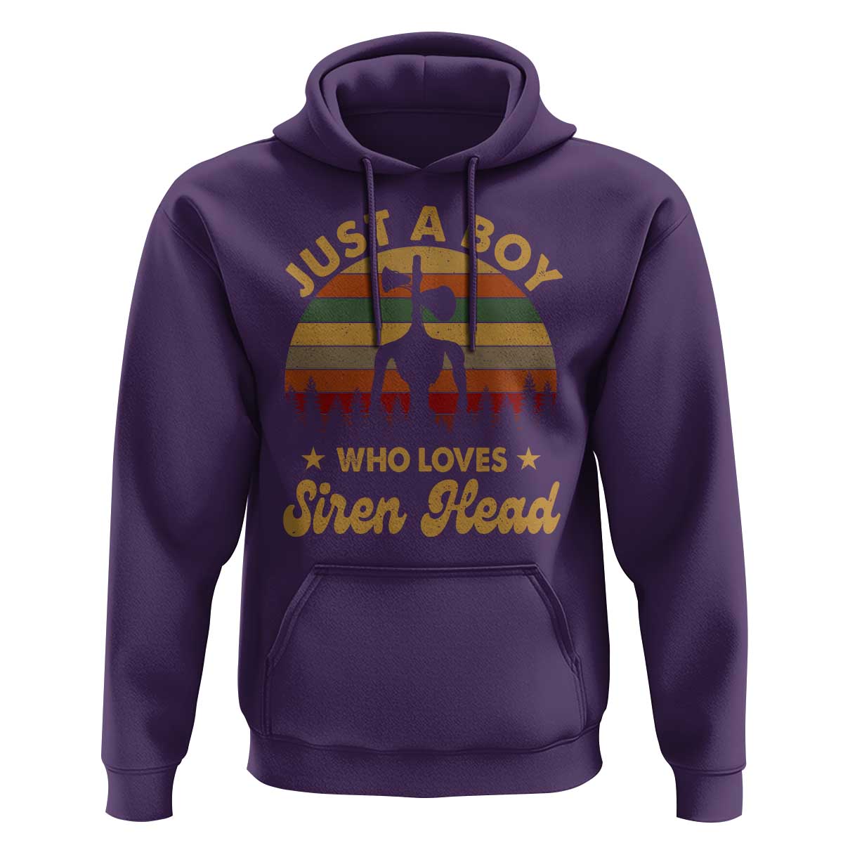 Funny Just A Boy Who Loves Siren Head Hoodie Supernatural Cryptid Retro Monster - Wonder Print Shop