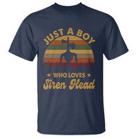 Funny Just A Boy Who Loves Siren Head T Shirt Supernatural Cryptid Retro Monster - Wonder Print Shop