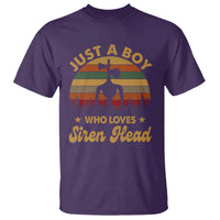 Funny Just A Boy Who Loves Siren Head T Shirt Supernatural Cryptid Retro Monster - Wonder Print Shop