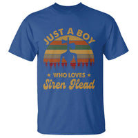 Funny Just A Boy Who Loves Siren Head T Shirt Supernatural Cryptid Retro Monster - Wonder Print Shop