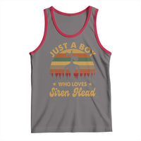 Funny Just A Boy Who Loves Siren Head Tank Top Supernatural Cryptid Retro Monster - Wonder Print Shop