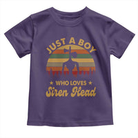 Funny Just A Boy Who Loves Siren Head Toddler T Shirt Supernatural Cryptid Retro Monster - Wonder Print Shop
