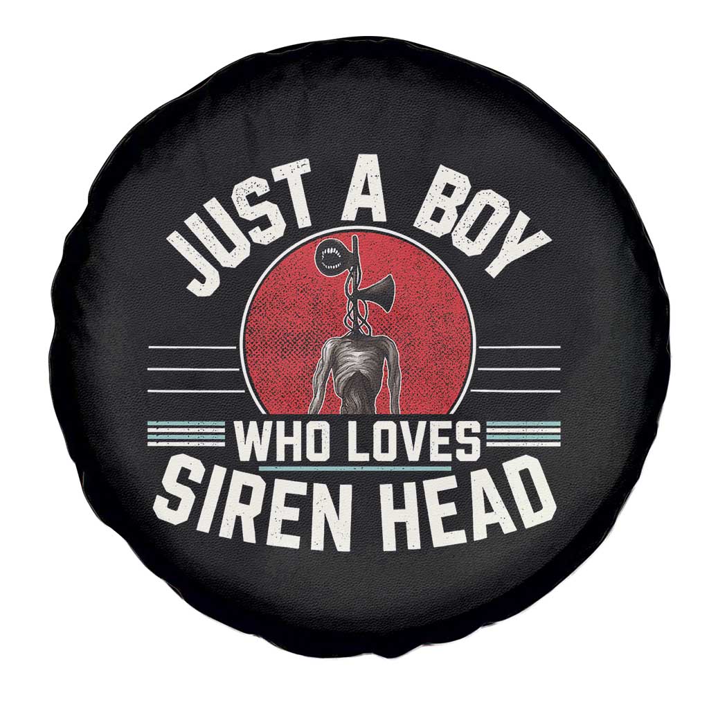 Funny Just A Boy Who Loves Siren Head Spare Tire Cover Supernatural Cryptid Monster - Wonder Print Shop