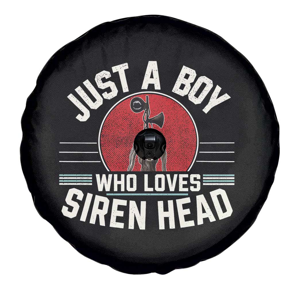 Funny Just A Boy Who Loves Siren Head Spare Tire Cover Supernatural Cryptid Monster - Wonder Print Shop