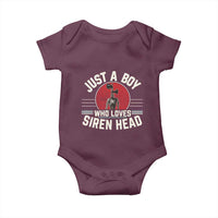 Funny Just A Boy Who Loves Siren Head Baby Onesie Supernatural Cryptid Monster - Wonder Print Shop
