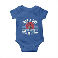Funny Just A Boy Who Loves Siren Head Baby Onesie Supernatural Cryptid Monster - Wonder Print Shop