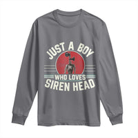 Funny Just A Boy Who Loves Siren Head Long Sleeve Shirt Supernatural Cryptid Monster - Wonder Print Shop