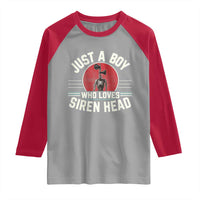 Funny Just A Boy Who Loves Siren Head Raglan Shirt Supernatural Cryptid Monster - Wonder Print Shop