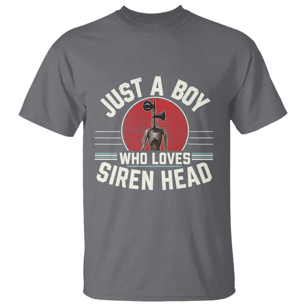 Funny Just A Boy Who Loves Siren Head T Shirt Supernatural Cryptid Monster - Wonder Print Shop