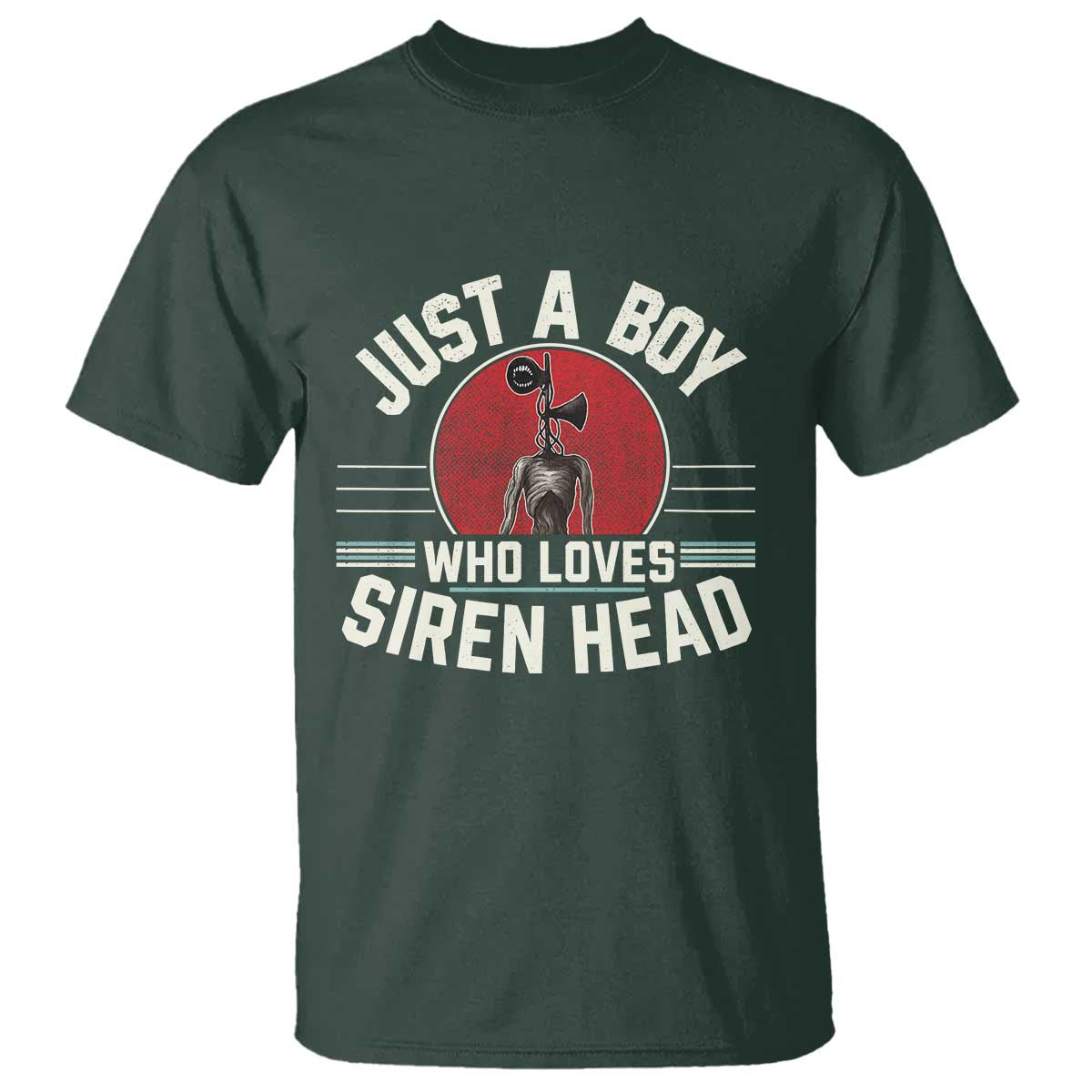 Funny Just A Boy Who Loves Siren Head T Shirt Supernatural Cryptid Monster - Wonder Print Shop