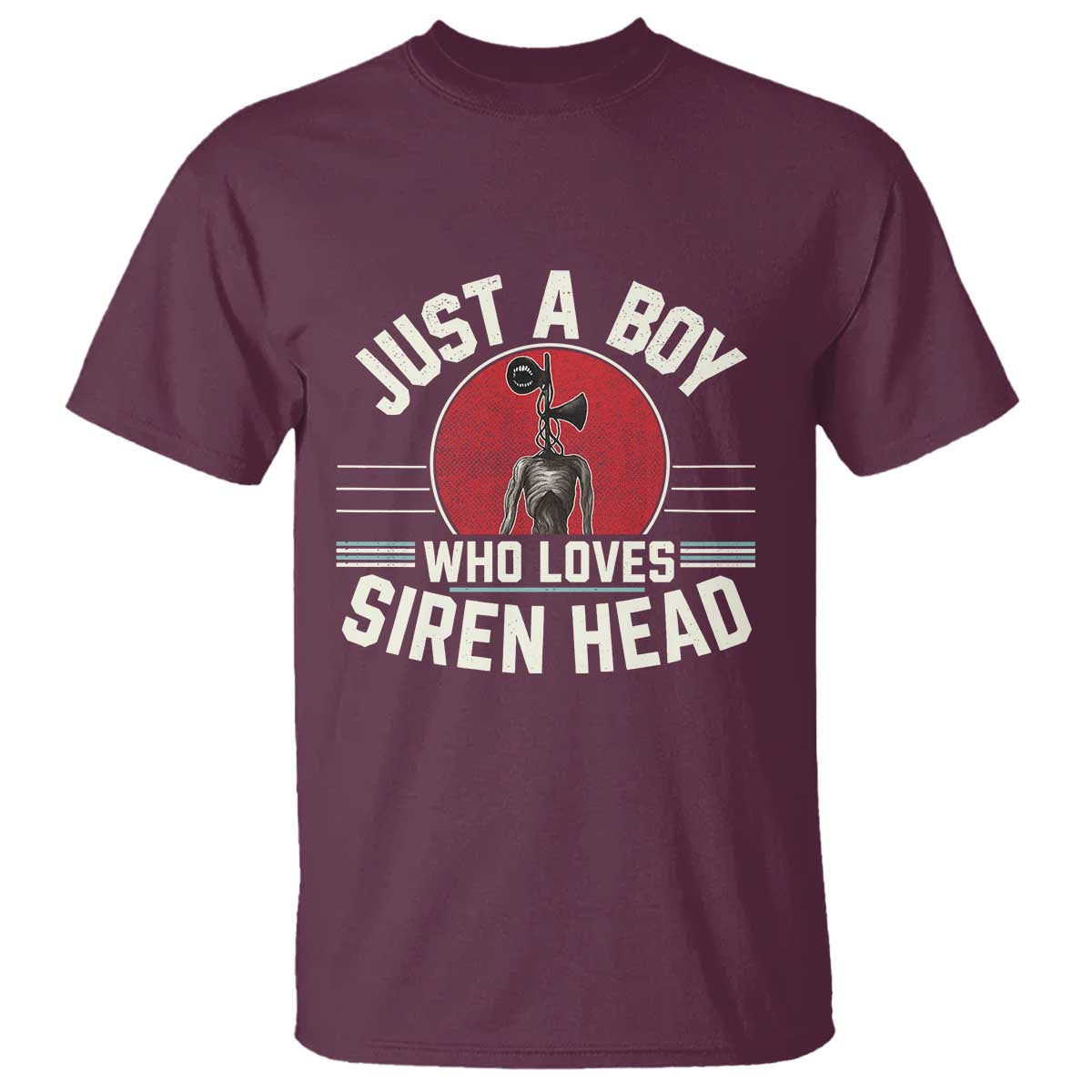 Funny Just A Boy Who Loves Siren Head T Shirt Supernatural Cryptid Monster - Wonder Print Shop