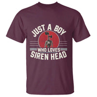 Funny Just A Boy Who Loves Siren Head T Shirt Supernatural Cryptid Monster - Wonder Print Shop