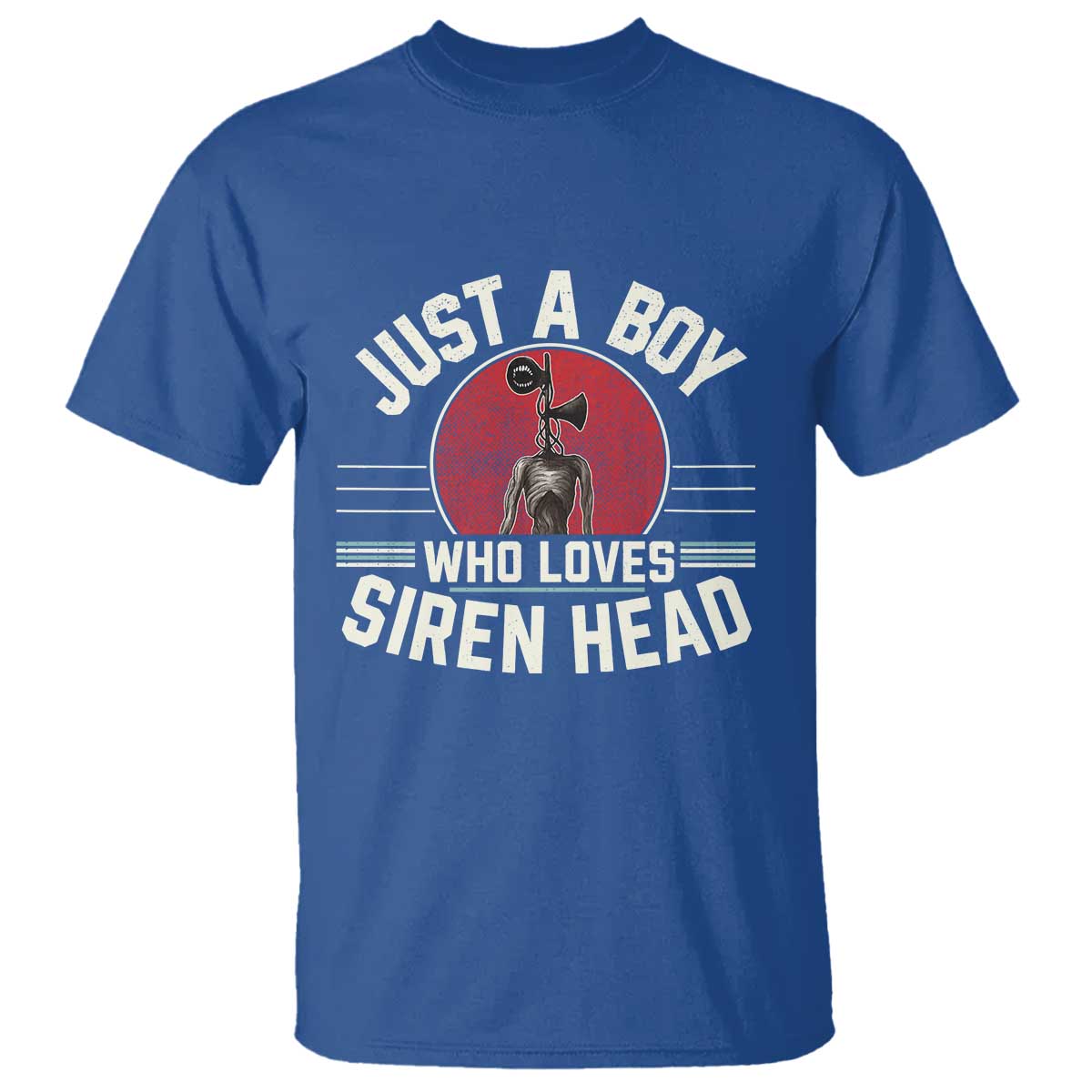 Funny Just A Boy Who Loves Siren Head T Shirt Supernatural Cryptid Monster - Wonder Print Shop