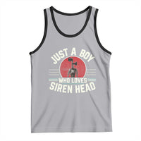 Funny Just A Boy Who Loves Siren Head Tank Top Supernatural Cryptid Monster - Wonder Print Shop