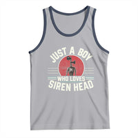 Funny Just A Boy Who Loves Siren Head Tank Top Supernatural Cryptid Monster - Wonder Print Shop