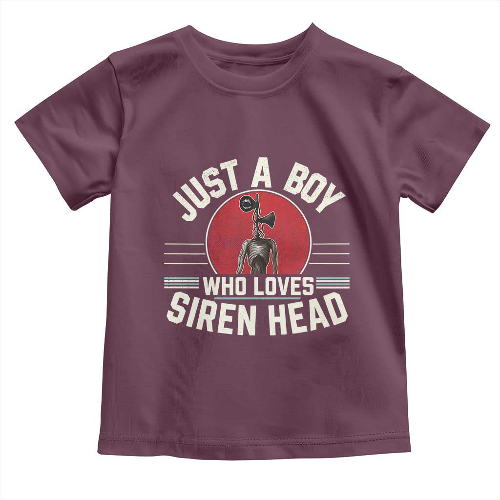 Funny Just A Boy Who Loves Siren Head Toddler T Shirt Supernatural Cryptid Monster - Wonder Print Shop