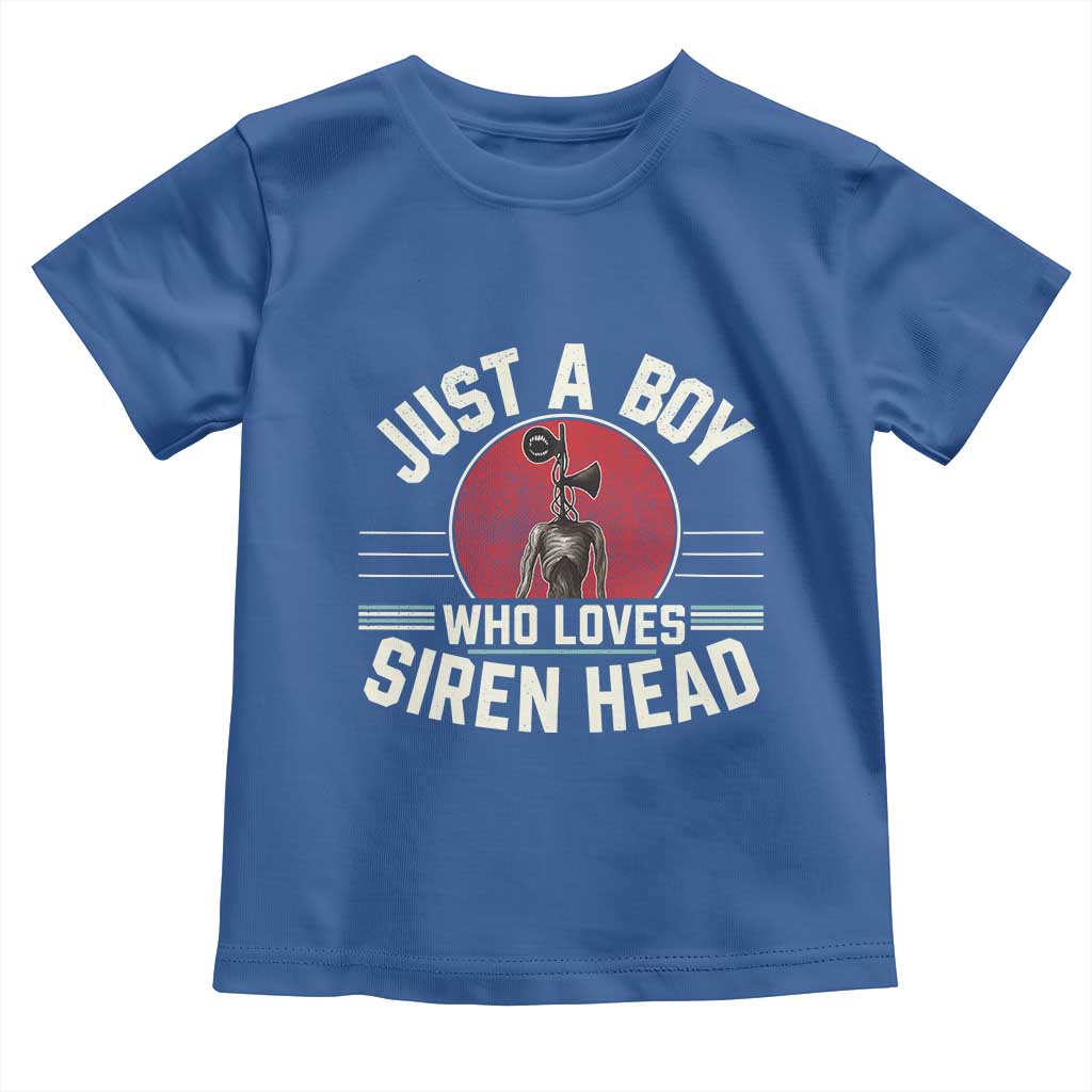 Funny Just A Boy Who Loves Siren Head Toddler T Shirt Supernatural Cryptid Monster - Wonder Print Shop