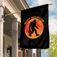 Funny Halloween Bigfoot Garden Flag Sasquatch Full Moon Jack O Lantern - Wonder Print Shop