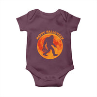 Funny Halloween Bigfoot Baby Onesie Sasquatch Full Moon Jack O Lantern - Wonder Print Shop