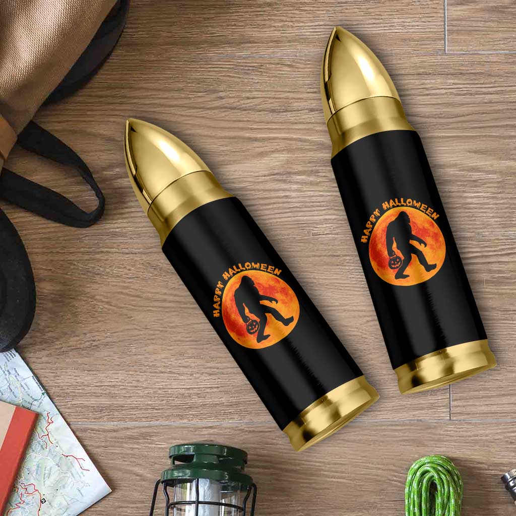 Funny Halloween Bigfoot Bullet Tumbler Sasquatch Full Moon Jack O Lantern - Wonder Print Shop