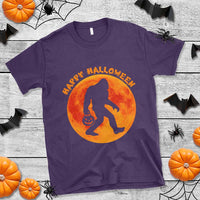 Funny Halloween Bigfoot T Shirt Sasquatch Full Moon Jack O Lantern - Wonder Print Shop