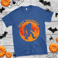 Funny Halloween Bigfoot T Shirt Sasquatch Full Moon Jack O Lantern - Wonder Print Shop