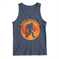 Funny Halloween Bigfoot Tank Top Sasquatch Full Moon Jack O Lantern - Wonder Print Shop