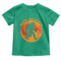 Funny Halloween Bigfoot Toddler T Shirt Sasquatch Full Moon Jack O Lantern - Wonder Print Shop