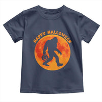 Funny Halloween Bigfoot Toddler T Shirt Sasquatch Full Moon Jack O Lantern - Wonder Print Shop