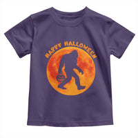 Funny Halloween Bigfoot Toddler T Shirt Sasquatch Full Moon Jack O Lantern - Wonder Print Shop
