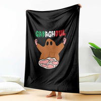Funny Halloween Throw Blanket Gabaghoul Ghost Italian Flag Ham - Wonder Print Shop