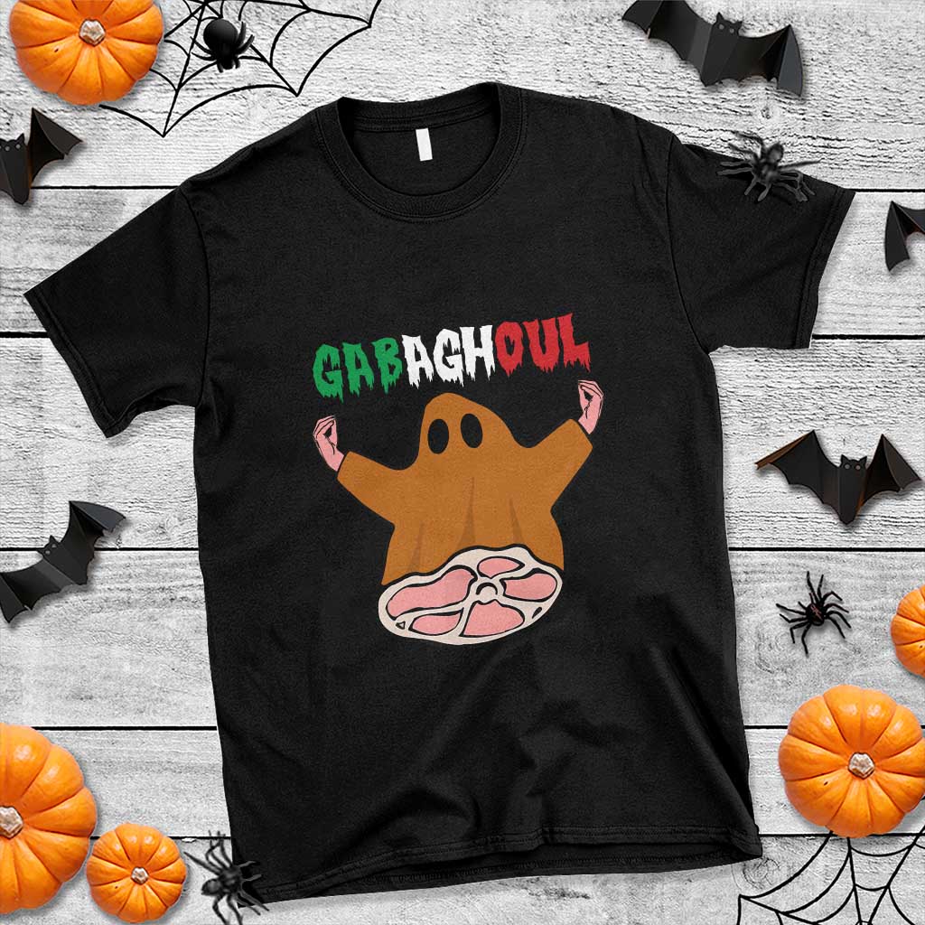 Funny Halloween T Shirt Gabaghoul Ghost Italian Flag Ham - Wonder Print Shop