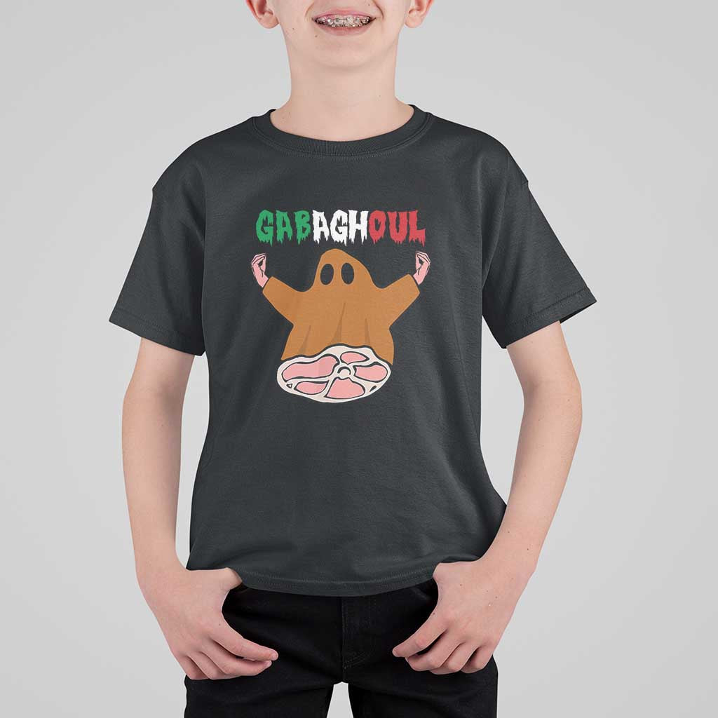 Funny Halloween T Shirt For Kid Gabaghoul Ghost Italian Flag Ham - Wonder Print Shop
