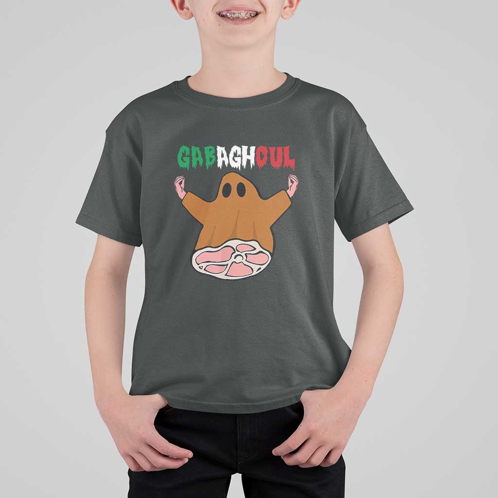 Funny Halloween T Shirt For Kid Gabaghoul Ghost Italian Flag Ham - Wonder Print Shop