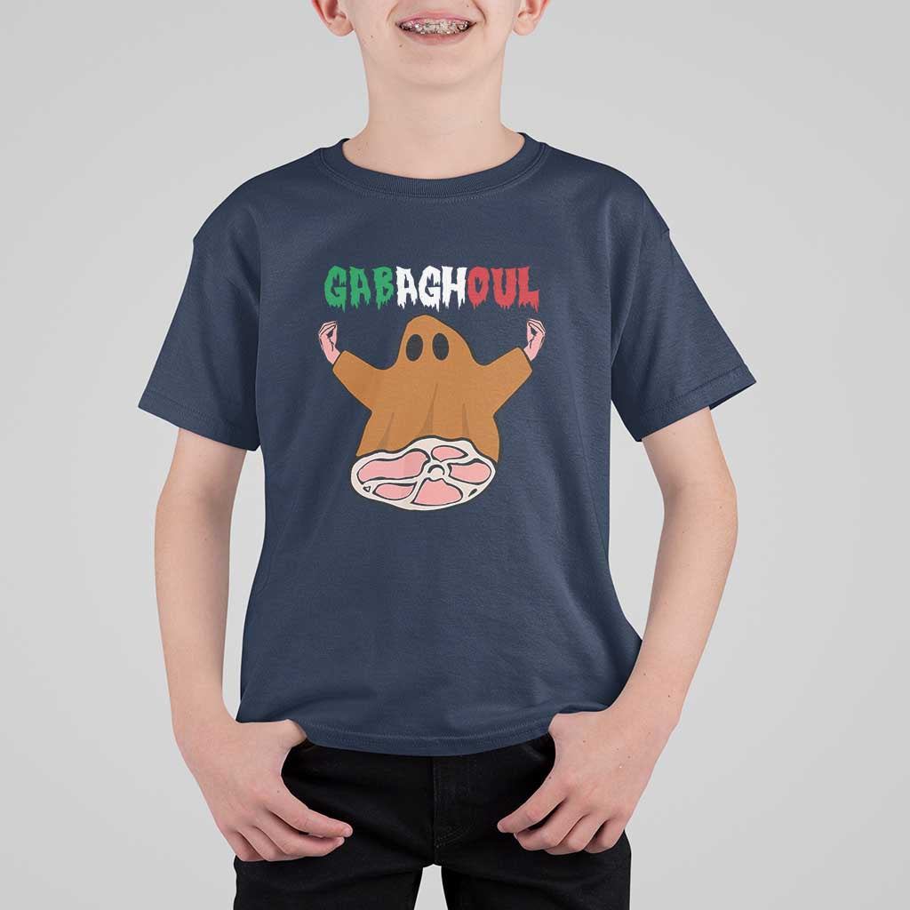 Funny Halloween T Shirt For Kid Gabaghoul Ghost Italian Flag Ham - Wonder Print Shop