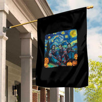 Halloween Garden Flag Scary Murderers Starry Night Pumpkin Vincent Van Gogh - Wonder Print Shop