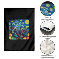 Halloween Garden Flag Scary Murderers Starry Night Pumpkin Vincent Van Gogh - Wonder Print Shop