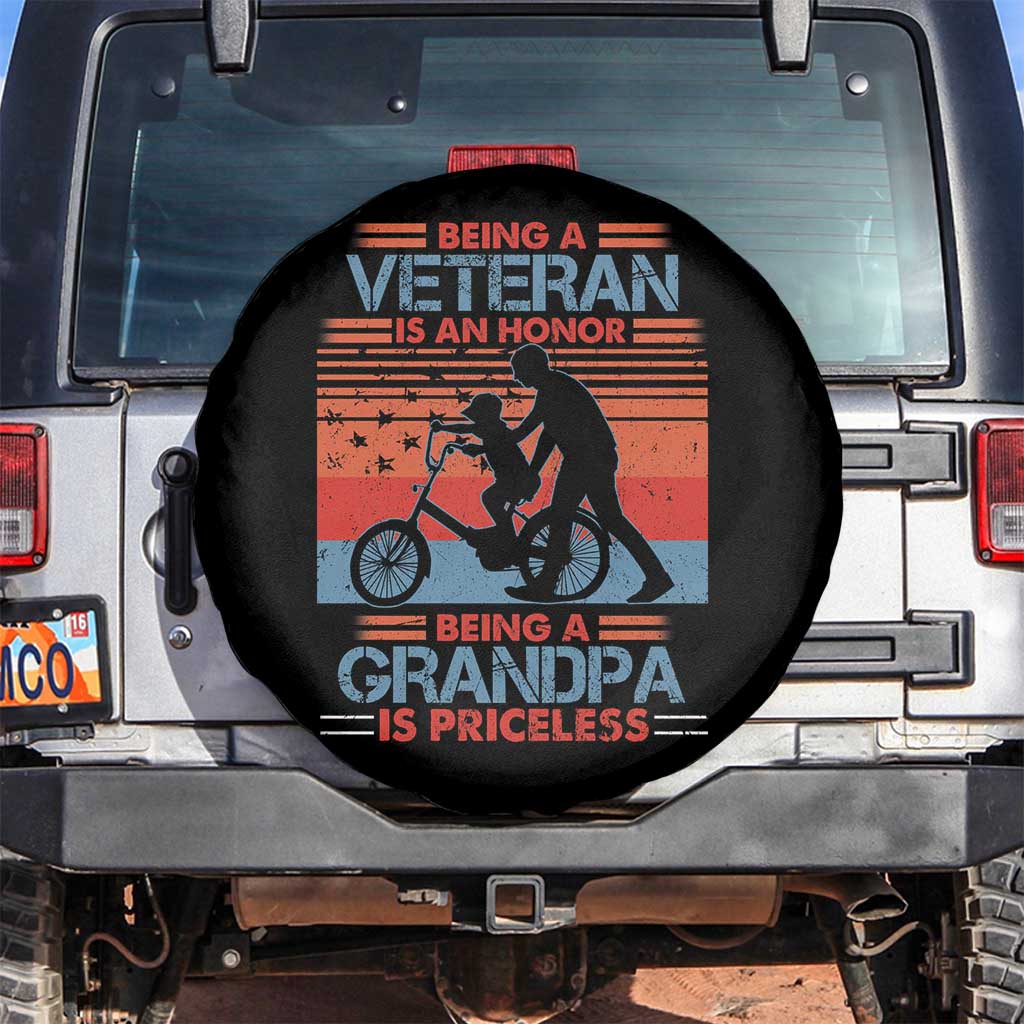 Veteran Grandpa Spare Tire Cover Being A Veteran Is An Honor Being A Grandpa Is Priceless