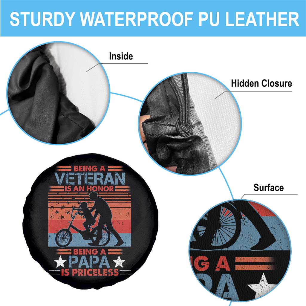 Veteran Father Spare Tire Cover Being A Veteran Is An Honor Being A Papa Is Priceless