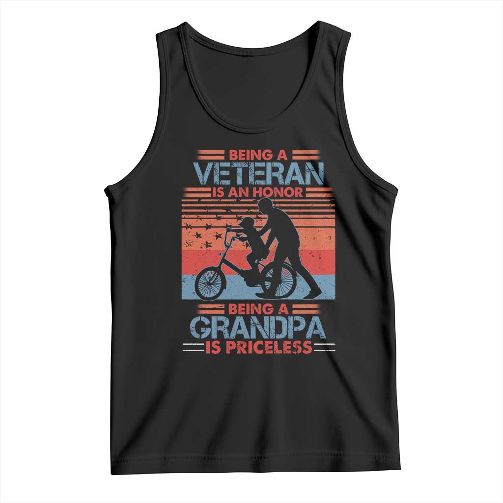 Veteran Grandpa Tank Top Being A Veteran Is An Honor Being A Grandpa Is Priceless