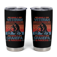 Veteran Grandpa Tumbler Cup Being A Veteran Is An Honor Being A Grandpa Is Priceless
