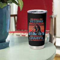 Veteran Grandpa Tumbler Cup Being A Veteran Is An Honor Being A Grandpa Is Priceless