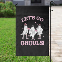 Funny Halloween Garden Flag Let's Go Ghouls Cowgirl Western Ghost - Wonder Print Shop