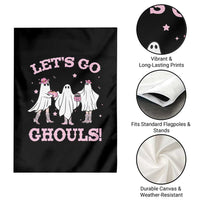 Funny Halloween Garden Flag Let's Go Ghouls Cowgirl Western Ghost - Wonder Print Shop