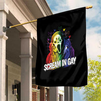 Halloween LGBT Garden Flag Scream In Gay Ghost Murderer Rainbow - Wonder Print Shop