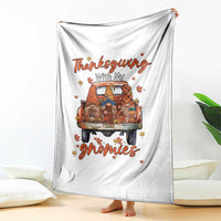 Thanksgiving Day Throw Blanket Thanksgiving With My Gnomies Car Fall Season - Wonder Print Shop