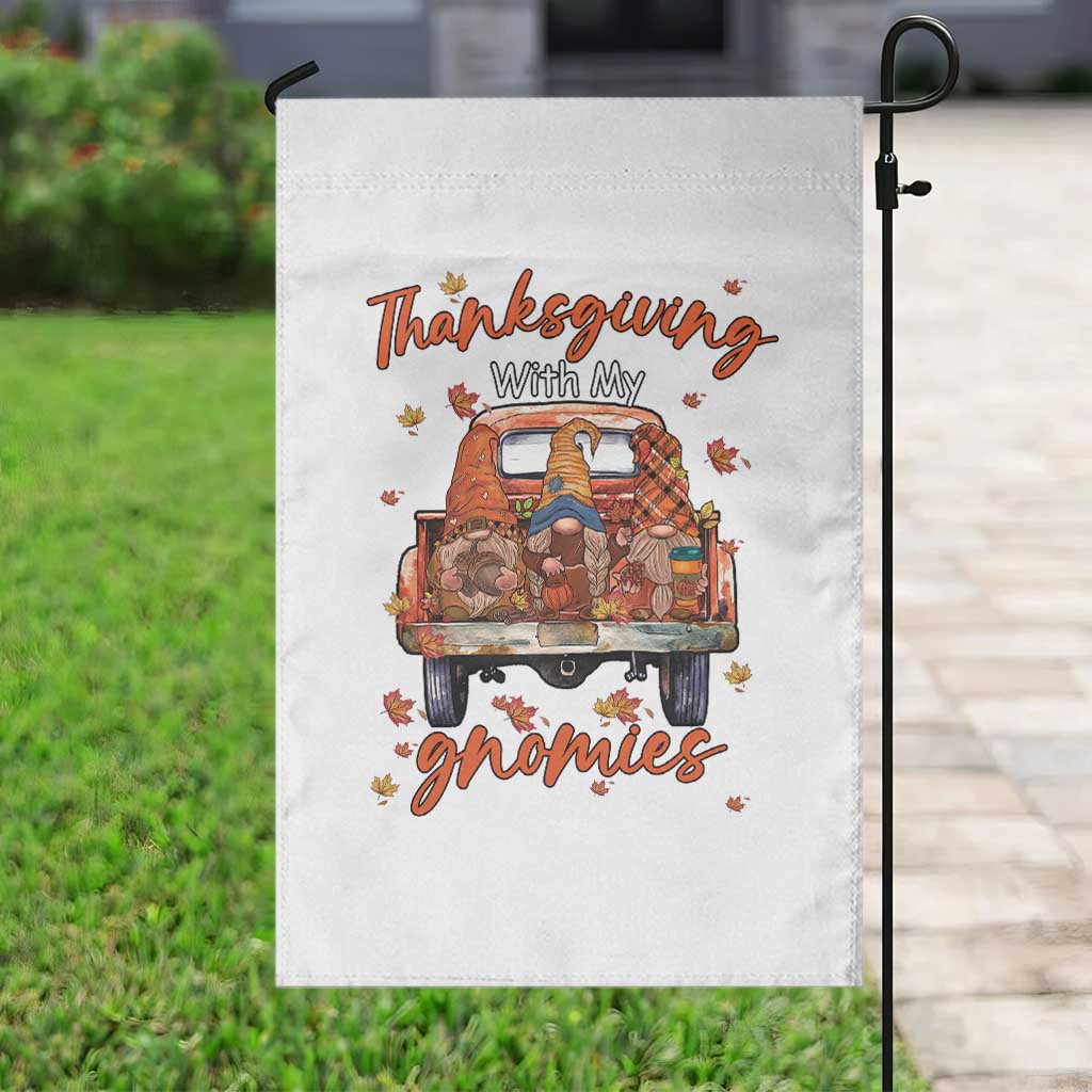 Thanksgiving Day Garden Flag Thanksgiving With My Gnomies Car Fall Season - Wonder Print Shop