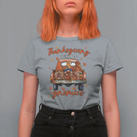 Thanksgiving Day T Shirt For Women Thanksgiving With My Gnomies Car Fall Season - Wonder Print Shop