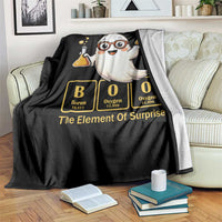 Halloween Chemistry Throw Blanket Boo The Element Of Surprise Ghost Nerd - Wonder Print Shop