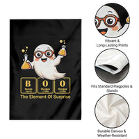Halloween Chemistry Garden Flag Boo The Element Of Surprise Ghost Nerd - Wonder Print Shop